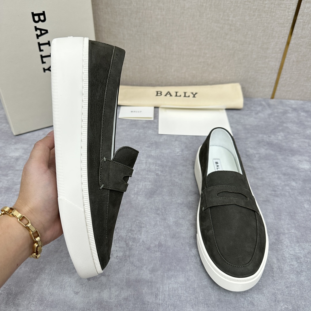 💋💍BL新品  BALL* 巴-利   抢先专柜款 新款 RAISE休闲运动乐福鞋   一脚蹬男鞋  高