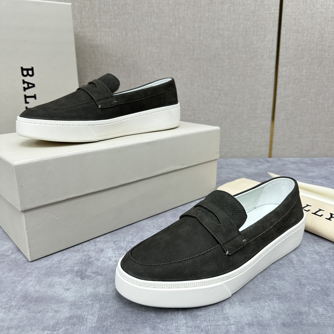💋💍BL新品  BALL* 巴-利   抢先专柜款 新款 RAISE休闲运动乐福鞋   一脚蹬男鞋  高
