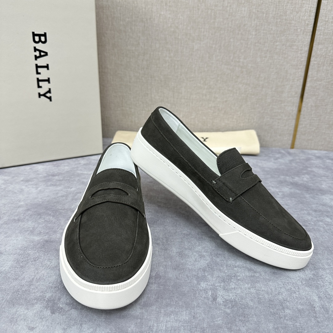 💋💍BL新品  BALL* 巴-利   抢先专柜款 新款 RAISE休闲运动乐福鞋   一脚蹬男鞋  高
