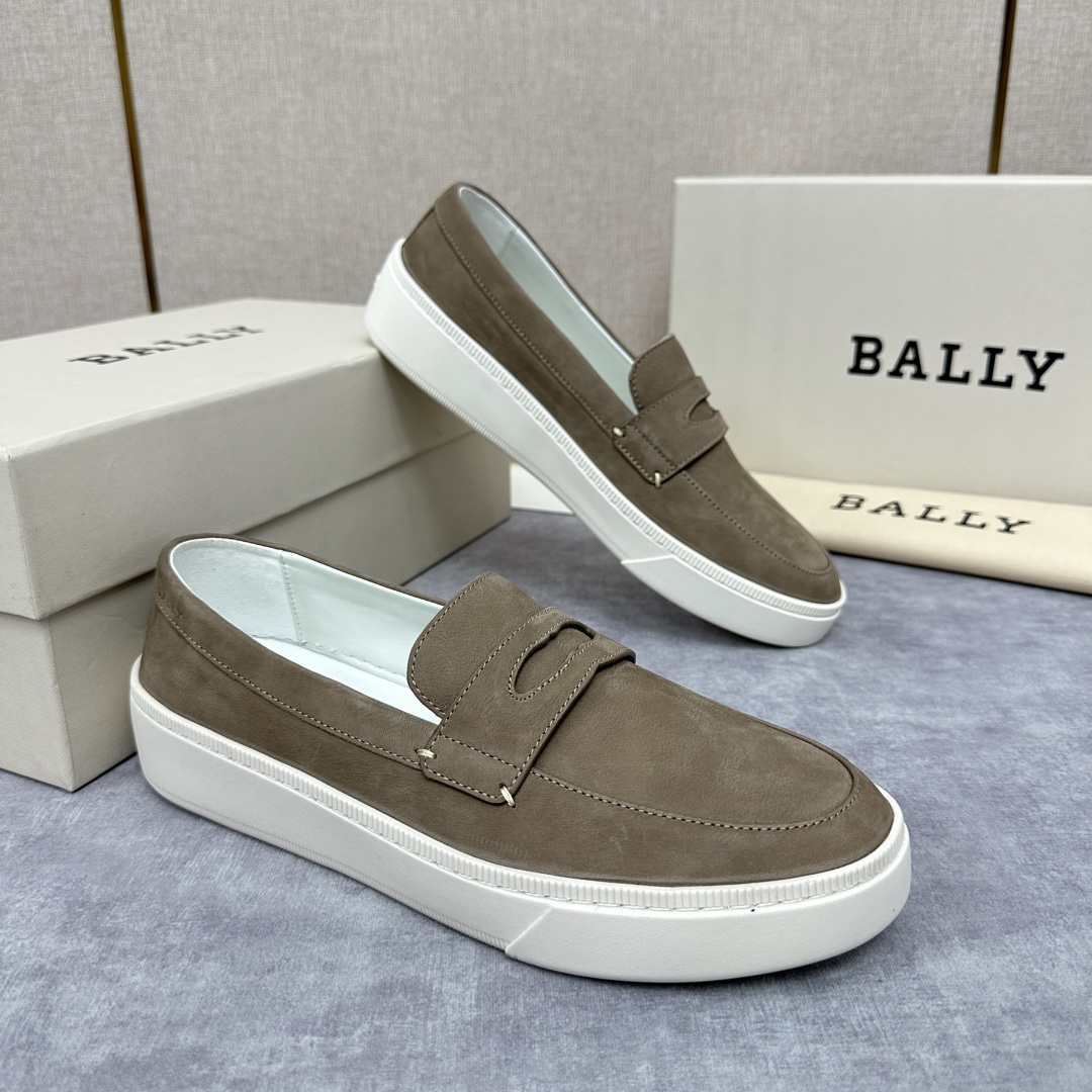 💋💍BL新品  BALL* 巴-利   抢先专柜款 新款 RAISE休闲运动乐福鞋   一脚蹬男鞋  高