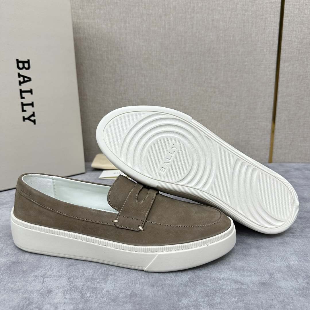 💋💍BL新品  BALL* 巴-利   抢先专柜款 新款 RAISE休闲运动乐福鞋   一脚蹬男鞋  高