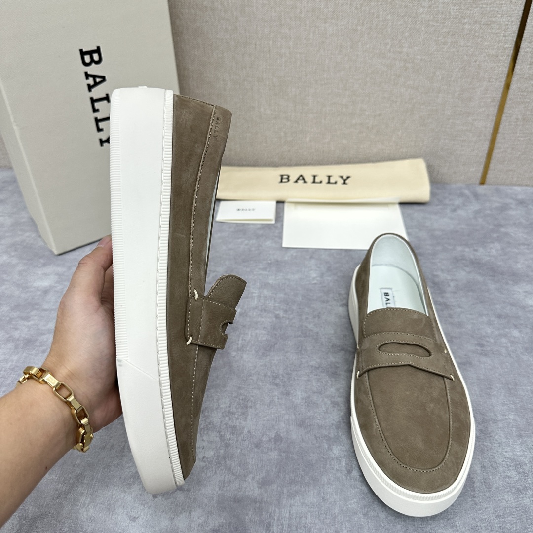 💋💍BL新品  BALL* 巴-利   抢先专柜款 新款 RAISE休闲运动乐福鞋   一脚蹬男鞋  高