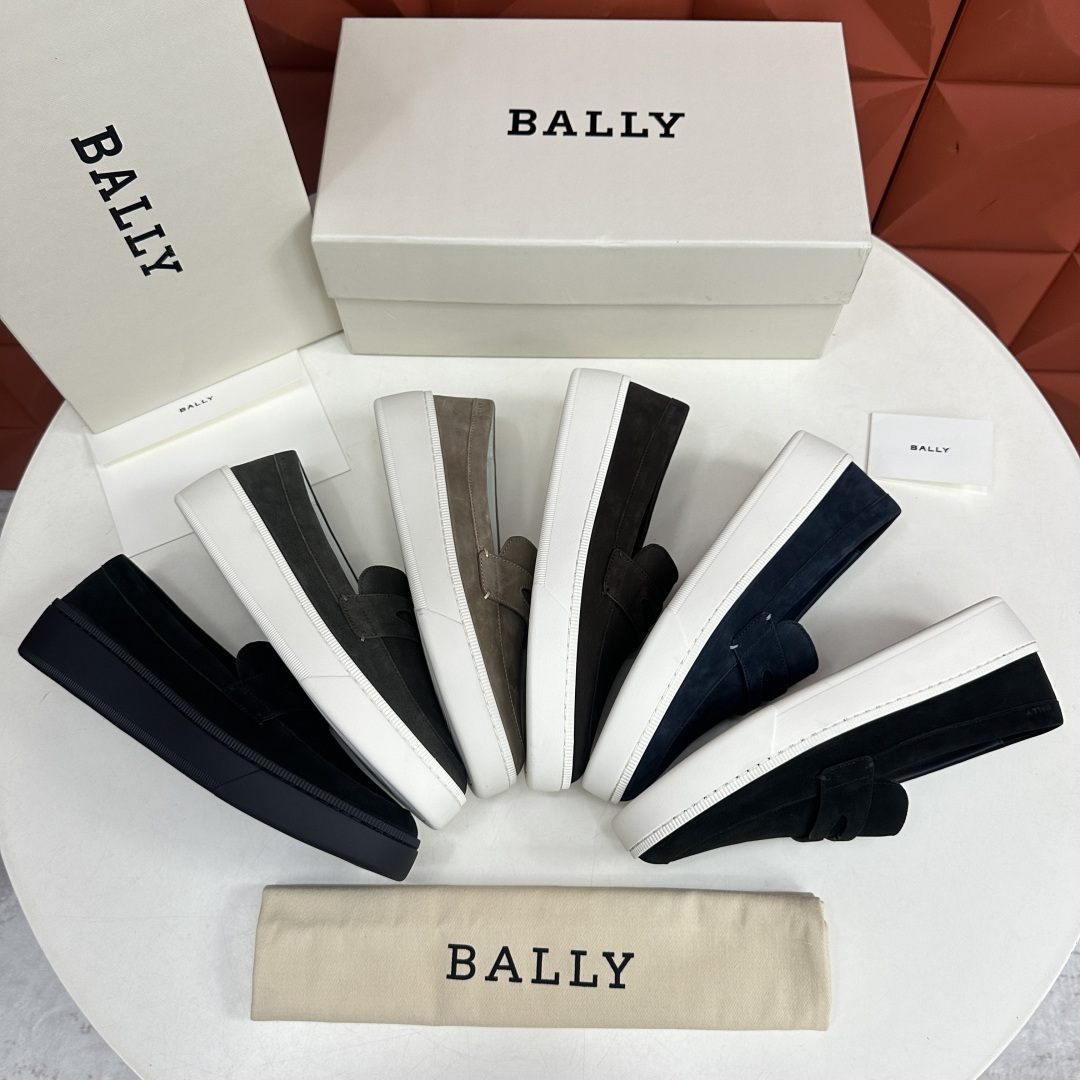 💋💍BL新品  BALL* 巴-利   抢先专柜款 新款 RAISE休闲运动乐福鞋   一脚蹬男鞋  高