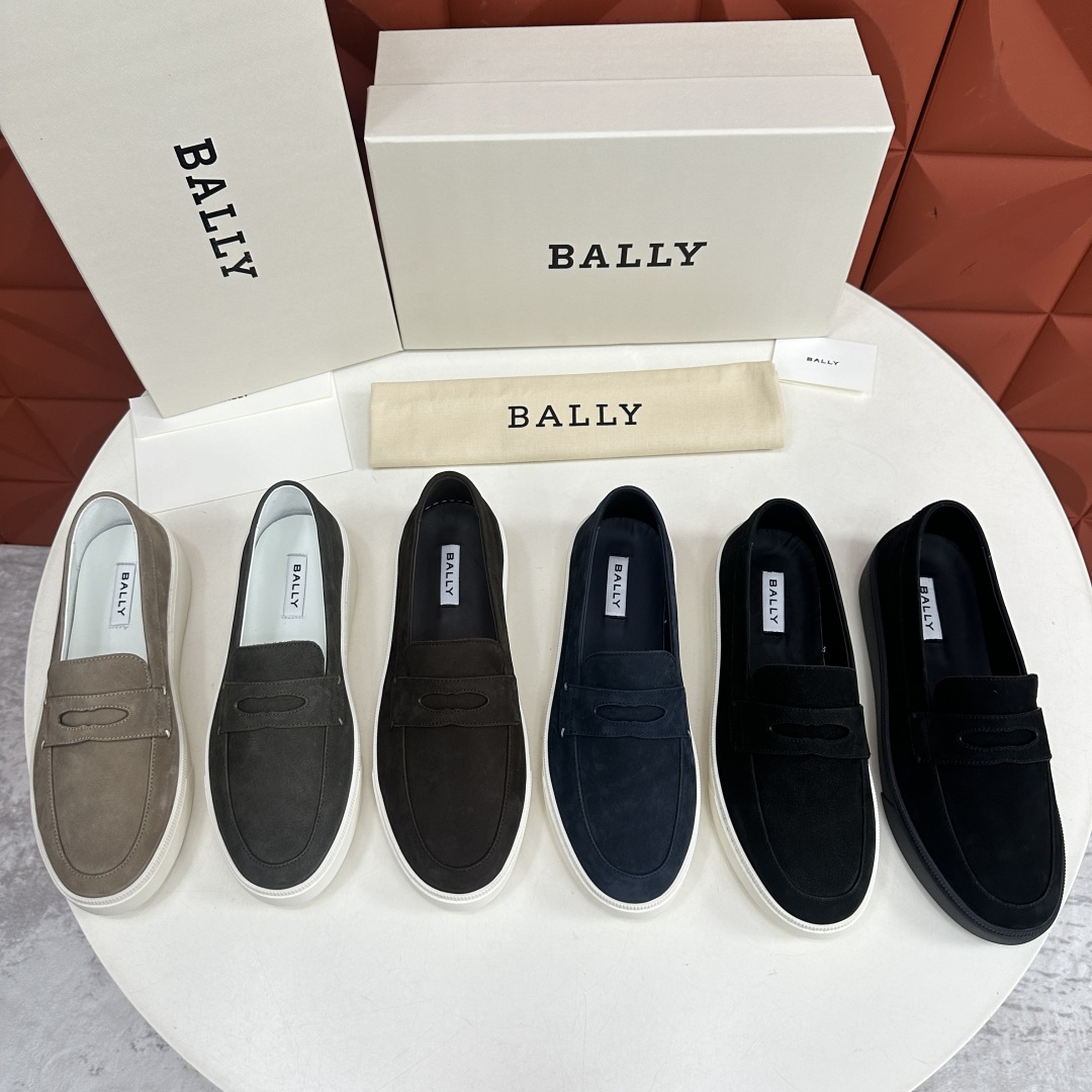 💋💍BL新品  BALL* 巴-利   抢先专柜款 新款 RAISE休闲运动乐福鞋   一脚蹬男鞋  高