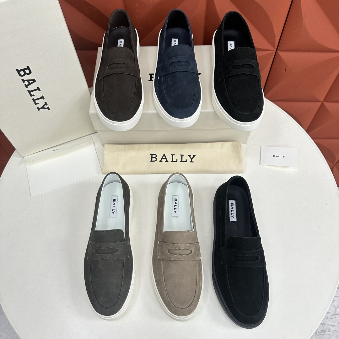 💋💍BL新品  BALL* 巴-利   抢先专柜款 新款 RAISE休闲运动乐福鞋   一脚蹬男鞋  高