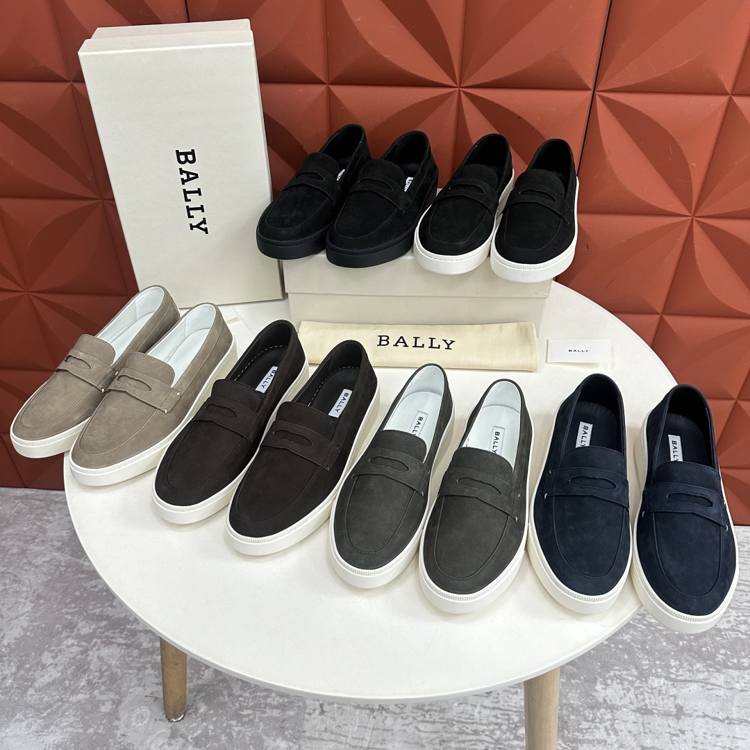 💋💍BL新品  BALL* 巴-利   抢先专柜款 新款 RAISE休闲运动乐福鞋   一脚蹬男鞋  高