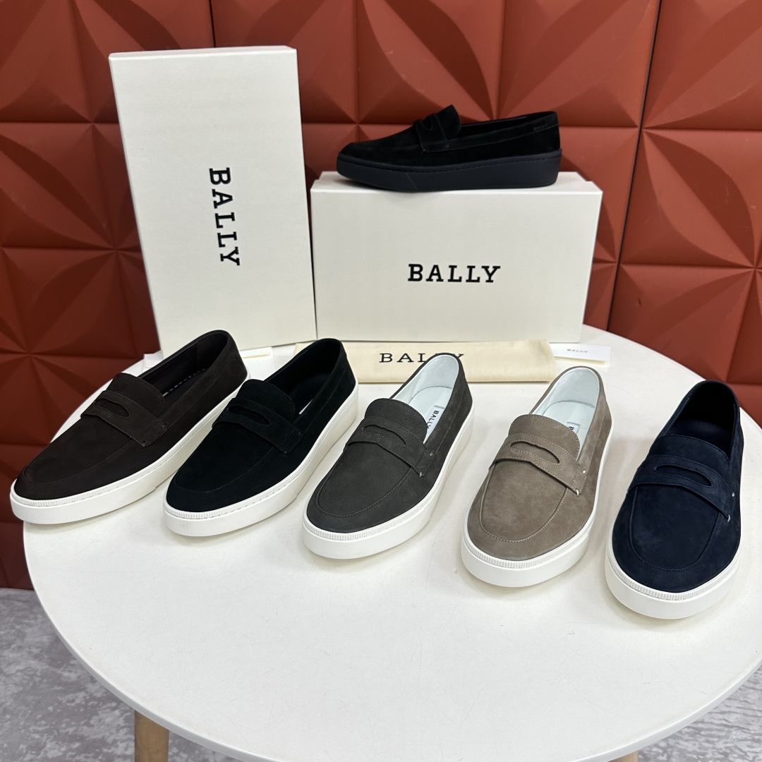 💋💍BL新品  BALL* 巴-利   抢先专柜款 新款 RAISE休闲运动乐福鞋   一脚蹬男鞋  高