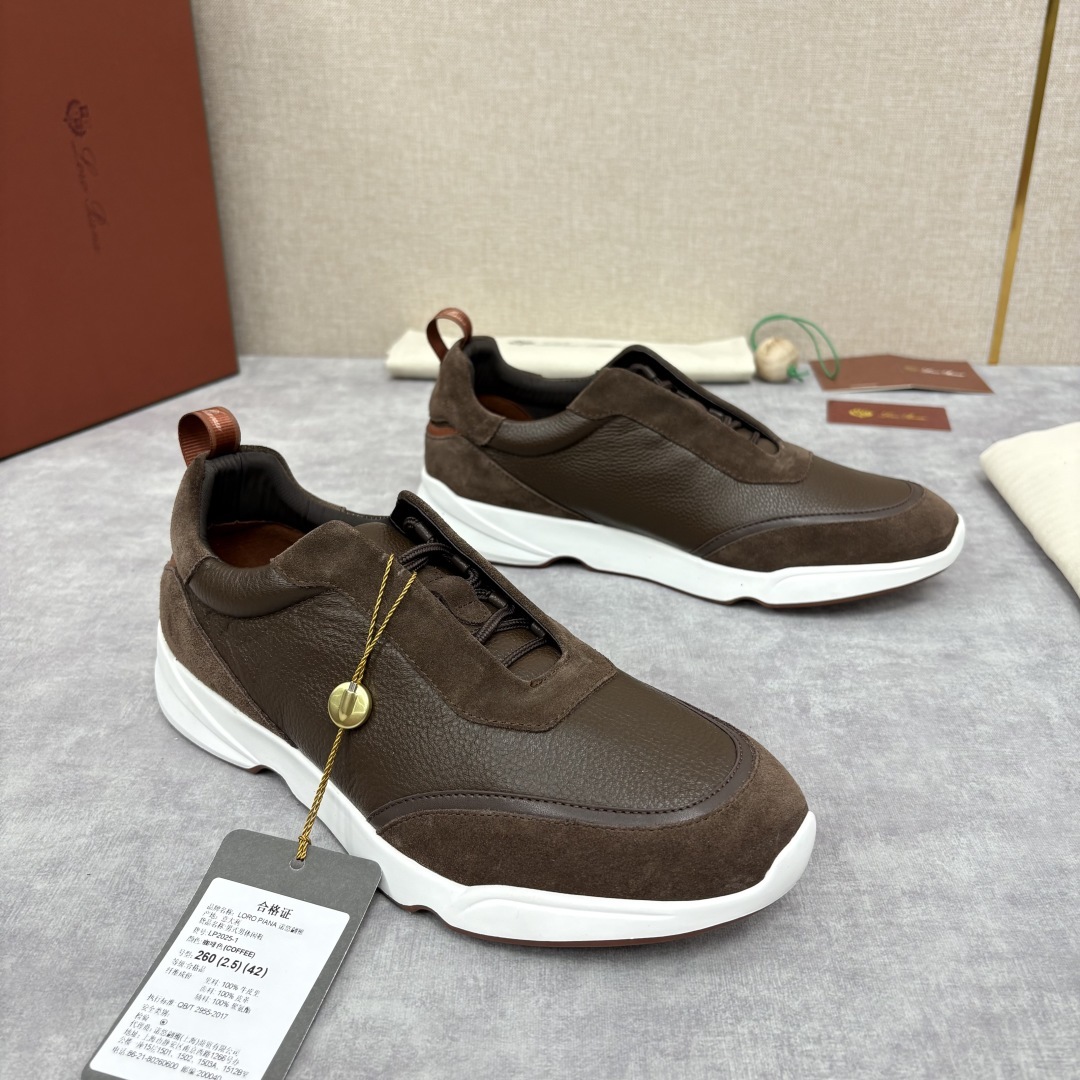 💋💍LP 家新品 Loro Pian* 诺悠*翩雅 Week End Walk 男士牛皮拼接