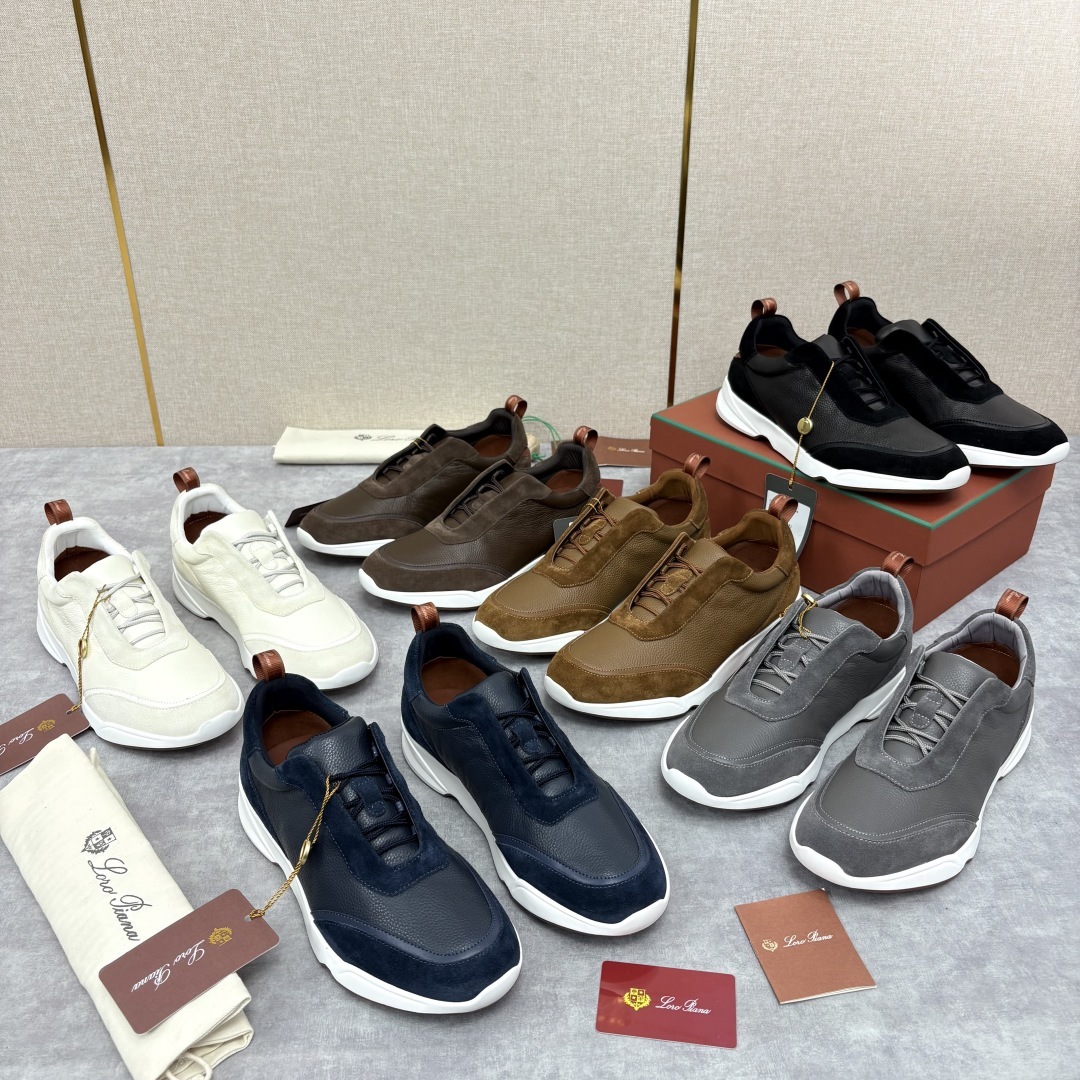 💋💍LP 家新品 Loro Pian* 诺悠*翩雅 Week End Walk 男士牛皮拼接