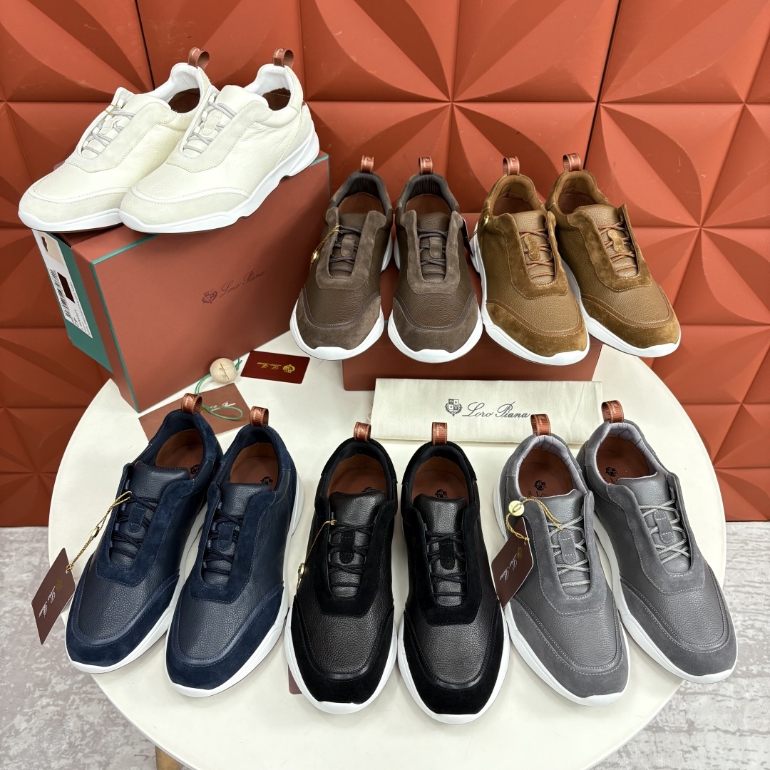 💋💍LP 家新品 Loro Pian* 诺悠*翩雅 Week End Walk 男士牛皮拼接