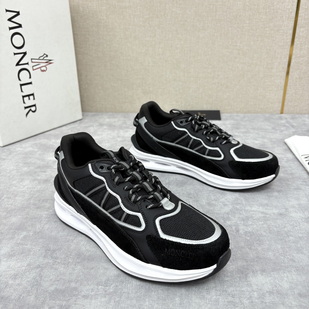 💋💍Moncle* 蒙-口 新品男士休闲运动鞋 选用多种材质拼接撞色设计 具有舒适防