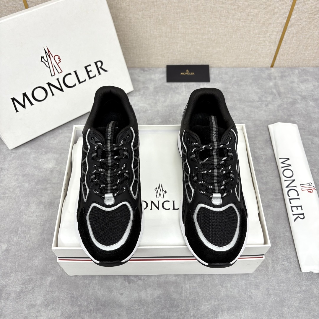 💋💍Moncle* 蒙-口 新品男士休闲运动鞋 选用多种材质拼接撞色设计 具有舒适防