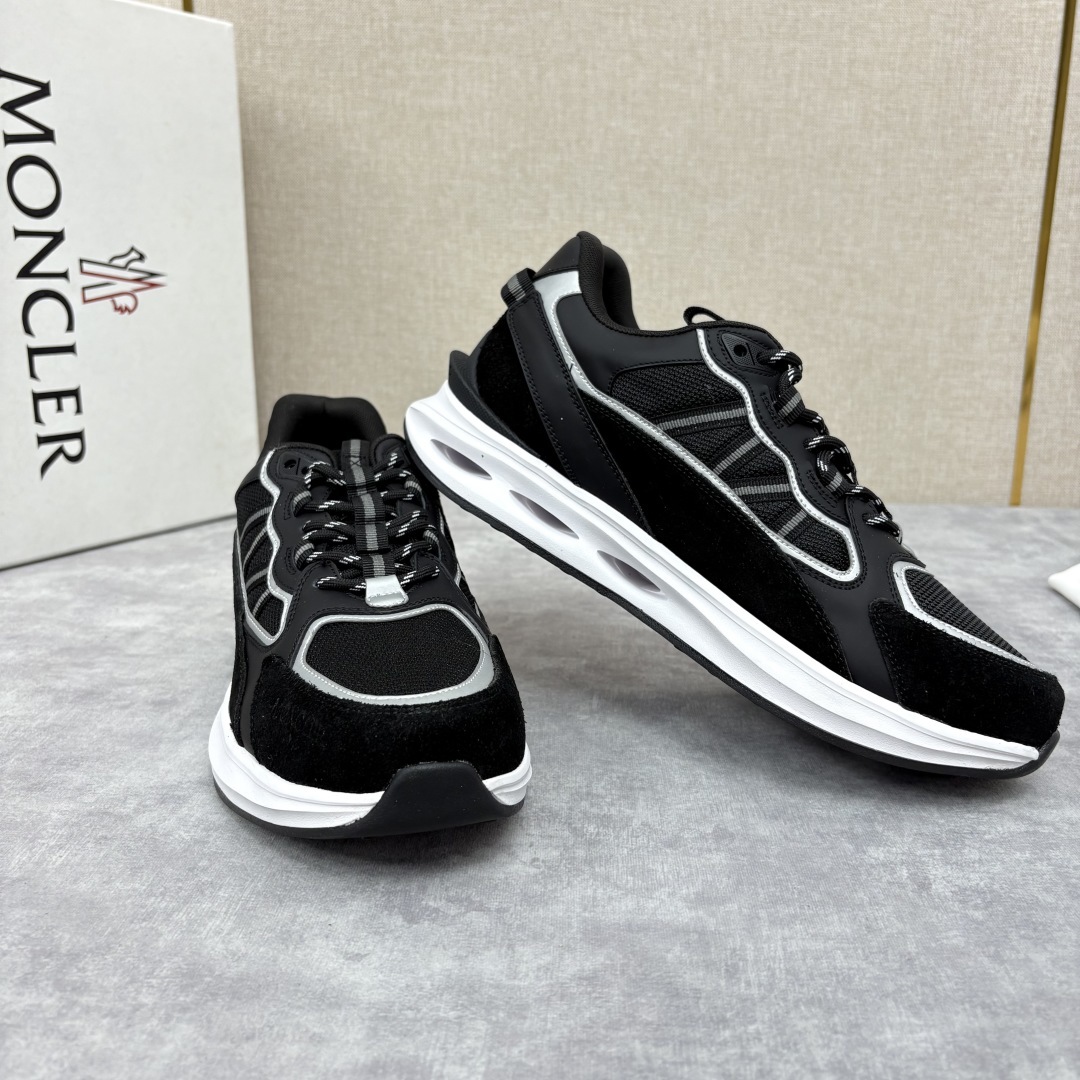 💋💍Moncle* 蒙-口 新品男士休闲运动鞋 选用多种材质拼接撞色设计 具有舒适防
