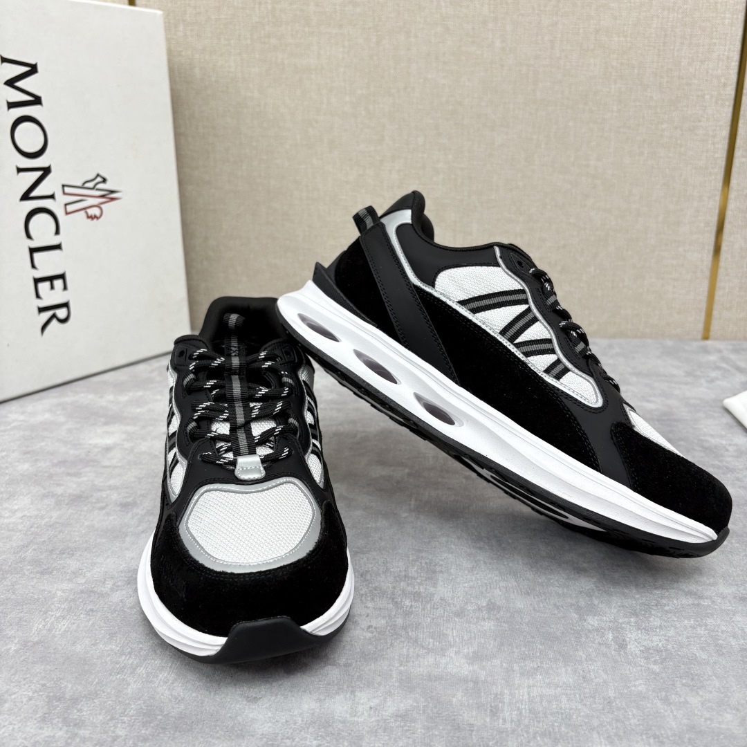 💋💍Moncle* 蒙-口 新品男士休闲运动鞋 选用多种材质拼接撞色设计 具有舒适防