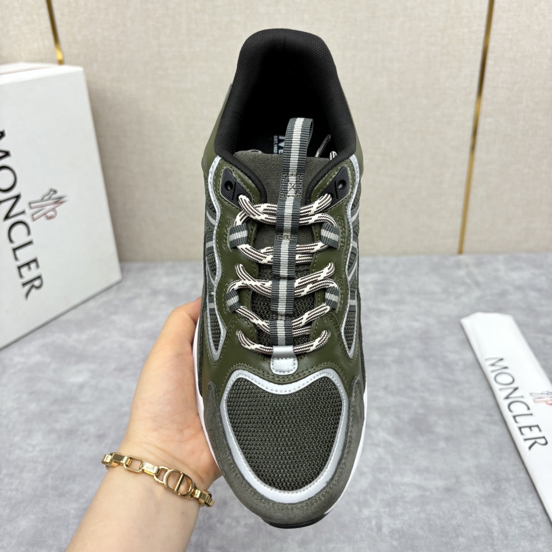 💋💍Moncle* 蒙-口 新品男士休闲运动鞋 选用多种材质拼接撞色设计 具有舒适防