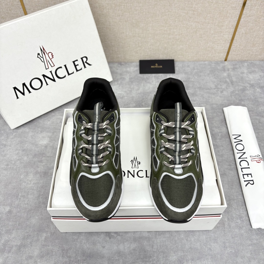 💋💍Moncle* 蒙-口 新品男士休闲运动鞋 选用多种材质拼接撞色设计 具有舒适防