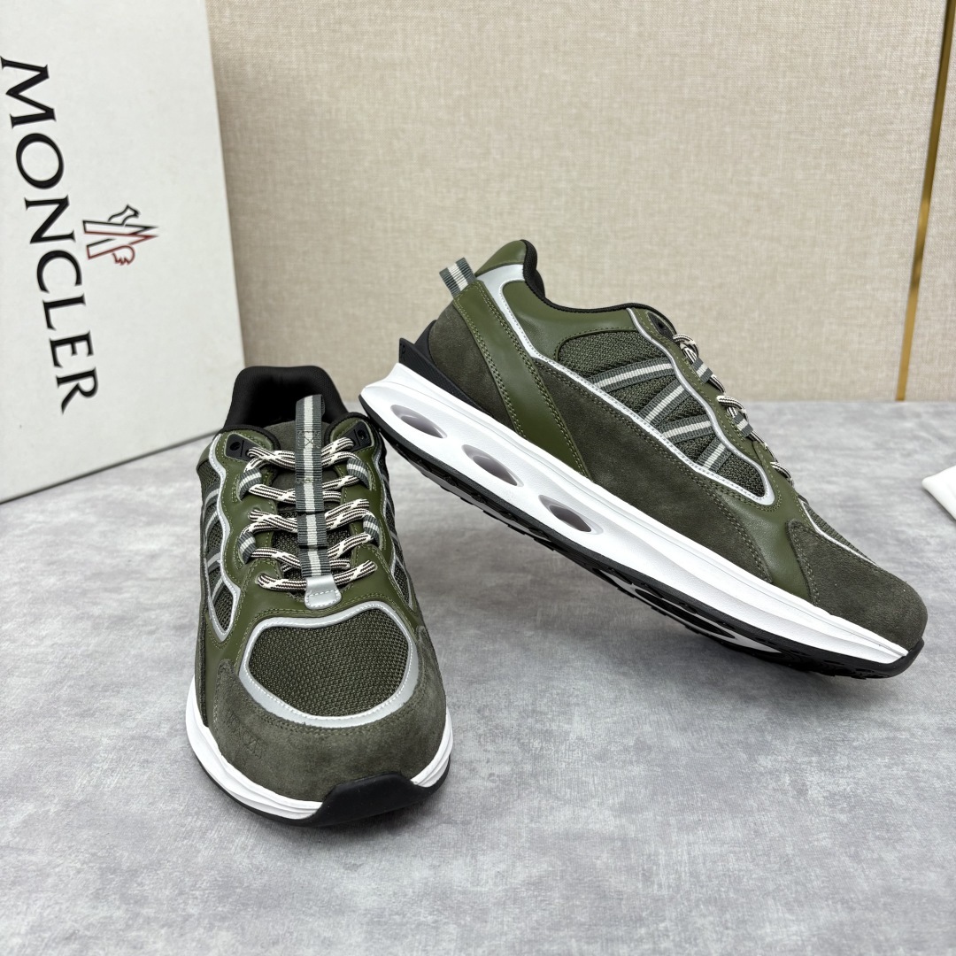 💋💍Moncle* 蒙-口 新品男士休闲运动鞋 选用多种材质拼接撞色设计 具有舒适防
