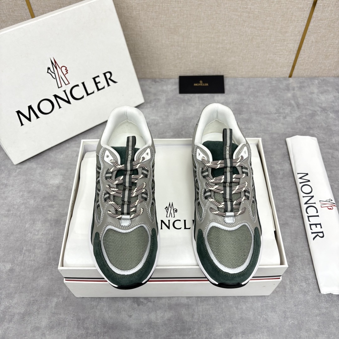 💋💍Moncle* 蒙-口 新品男士休闲运动鞋 选用多种材质拼接撞色设计 具有舒适防
