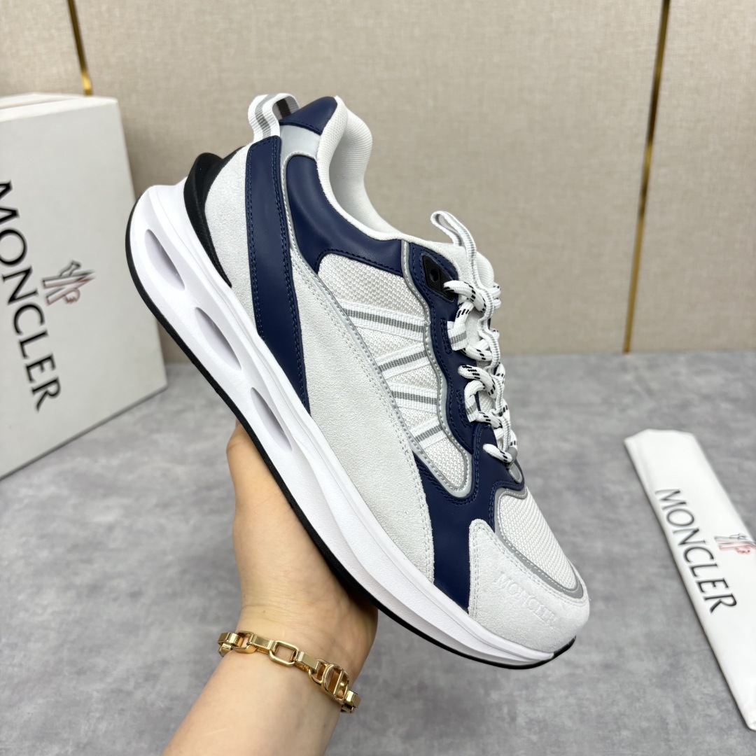 💋💍Moncle* 蒙-口 新品男士休闲运动鞋 选用多种材质拼接撞色设计 具有舒适防
