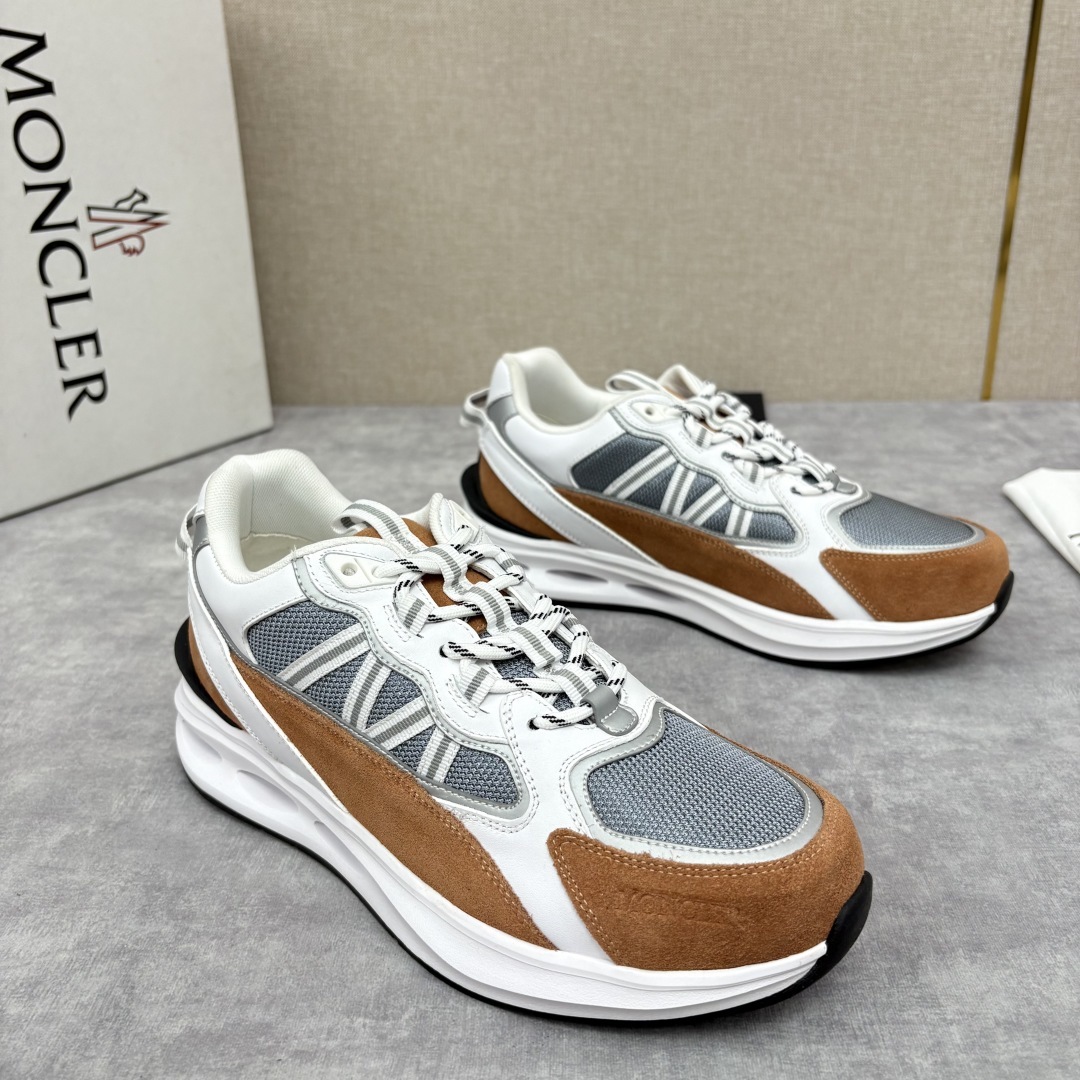 💋💍Moncle* 蒙-口 新品男士休闲运动鞋 选用多种材质拼接撞色设计 具有舒适防