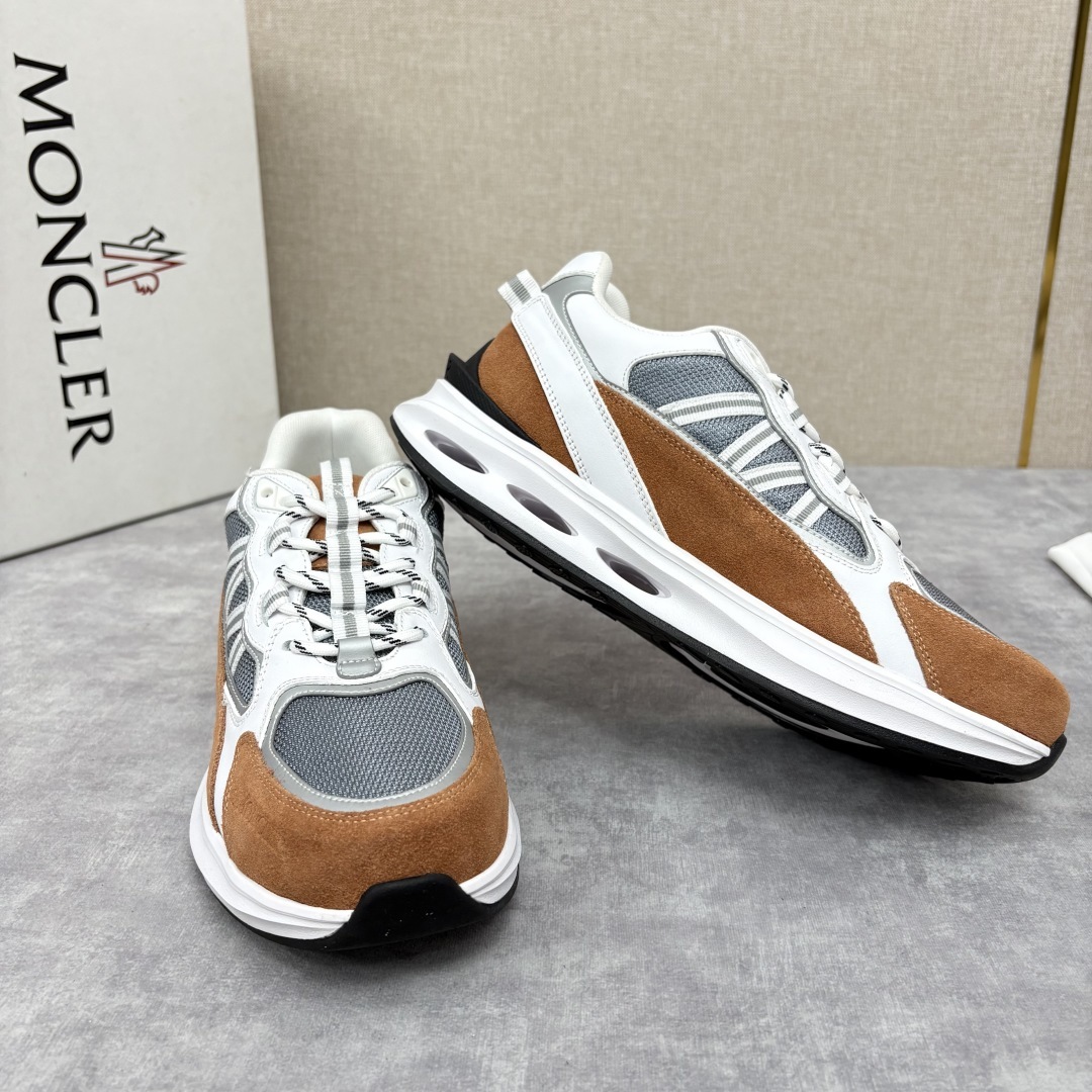 💋💍Moncle* 蒙-口 新品男士休闲运动鞋 选用多种材质拼接撞色设计 具有舒适防