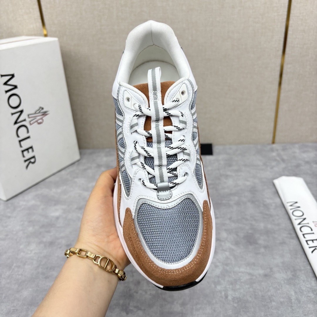 💋💍Moncle* 蒙-口 新品男士休闲运动鞋 选用多种材质拼接撞色设计 具有舒适防