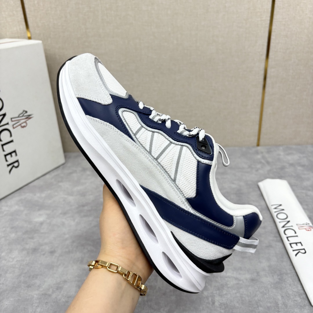 💋💍Moncle* 蒙-口 新品男士休闲运动鞋 选用多种材质拼接撞色设计 具有舒适防