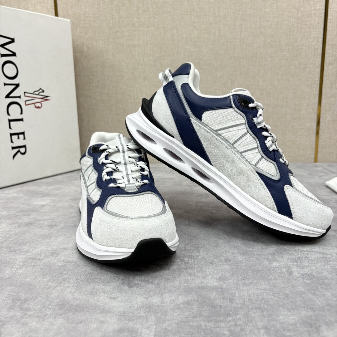 💋💍Moncle* 蒙-口 新品男士休闲运动鞋 选用多种材质拼接撞色设计 具有舒适防