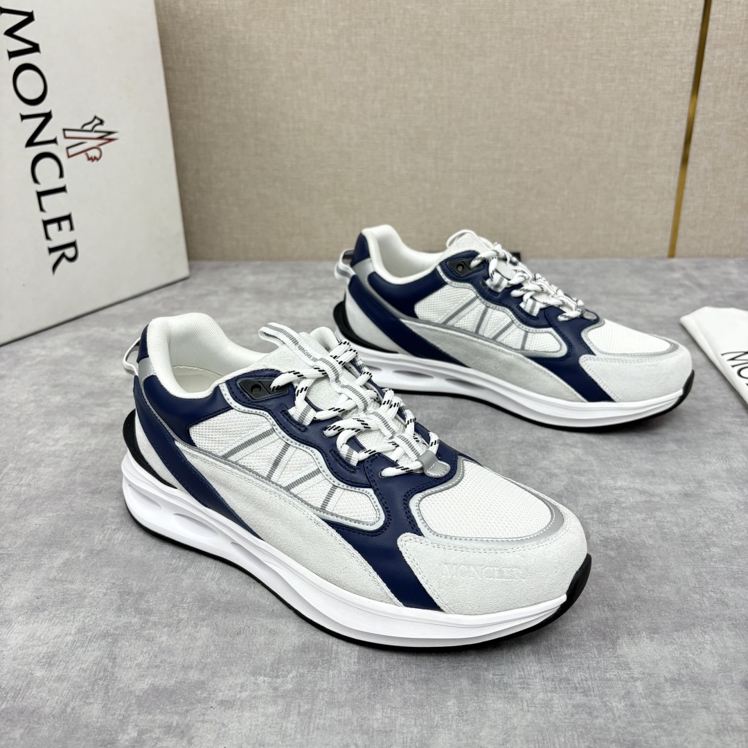💋💍Moncle* 蒙-口 新品男士休闲运动鞋 选用多种材质拼接撞色设计 具有舒适防