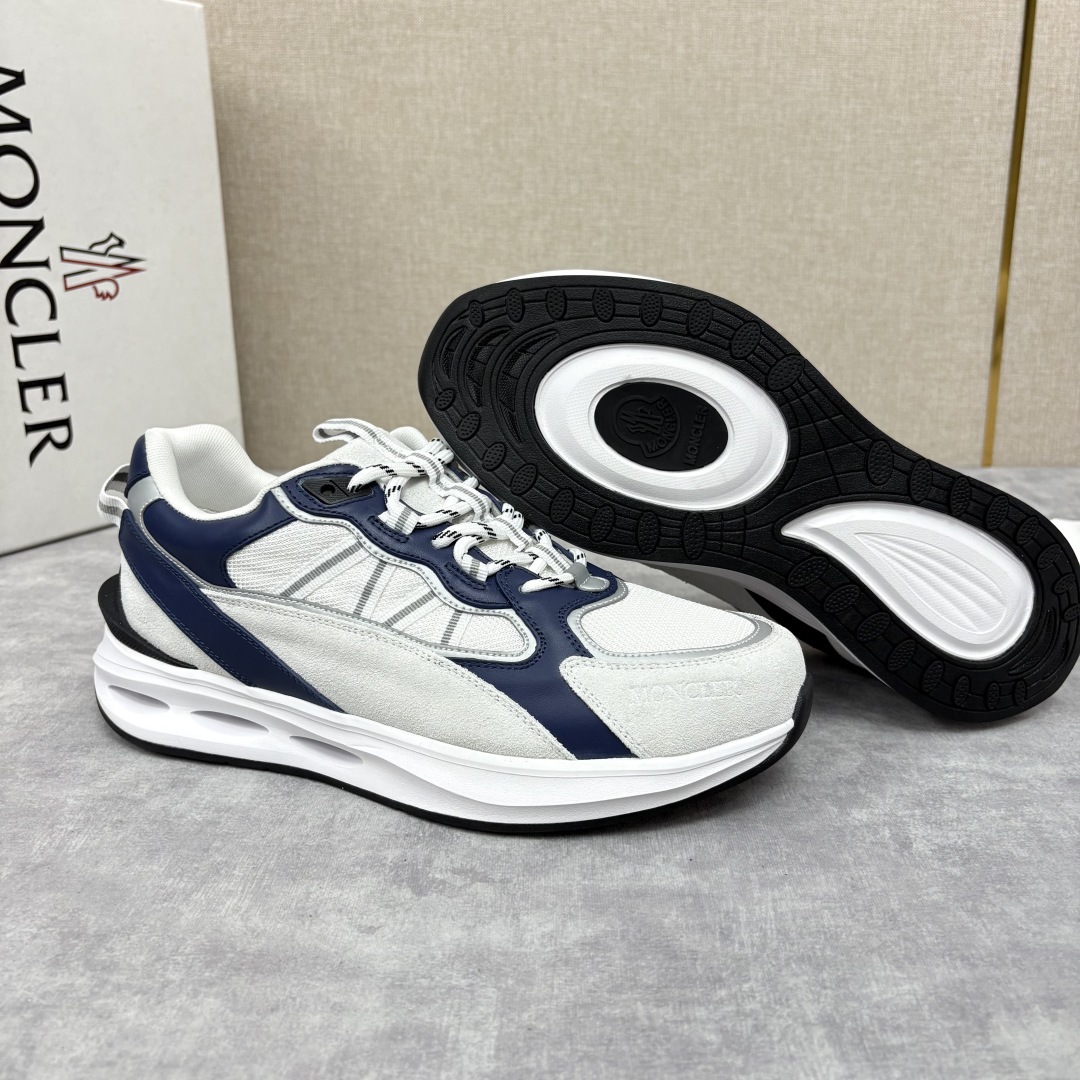 💋💍Moncle* 蒙-口 新品男士休闲运动鞋 选用多种材质拼接撞色设计 具有舒适防