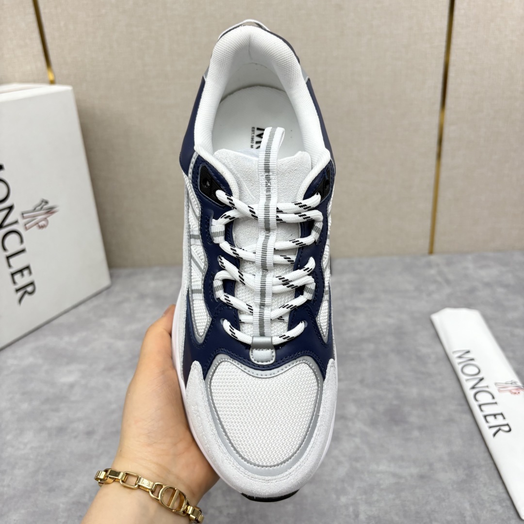 💋💍Moncle* 蒙-口 新品男士休闲运动鞋 选用多种材质拼接撞色设计 具有舒适防