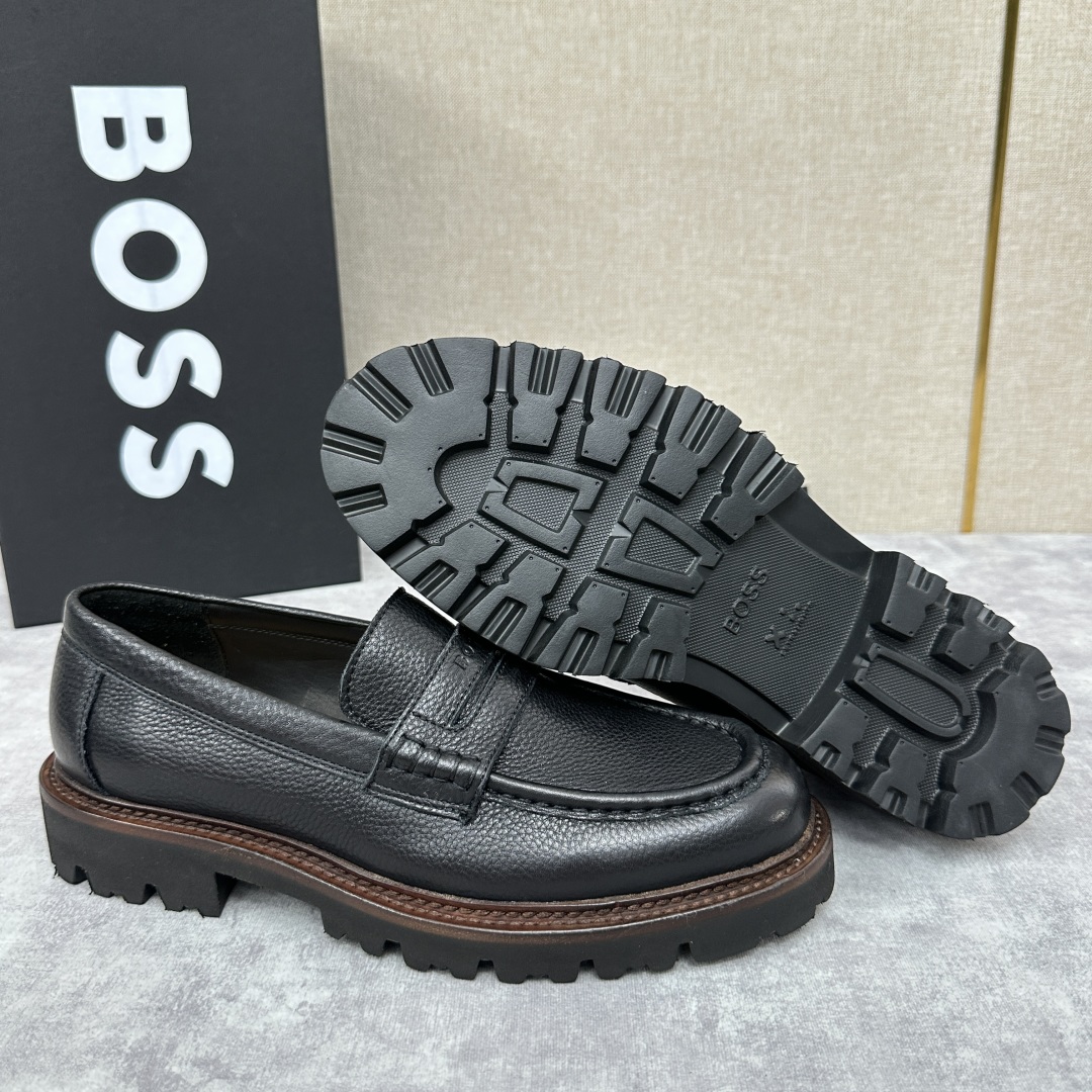 💋💍BOS*男士经典新款厚底发泡橡胶乐福鞋  街头风范 极富时髦魅力 加厚轻质橡胶鞋底 极度舒适款式 由