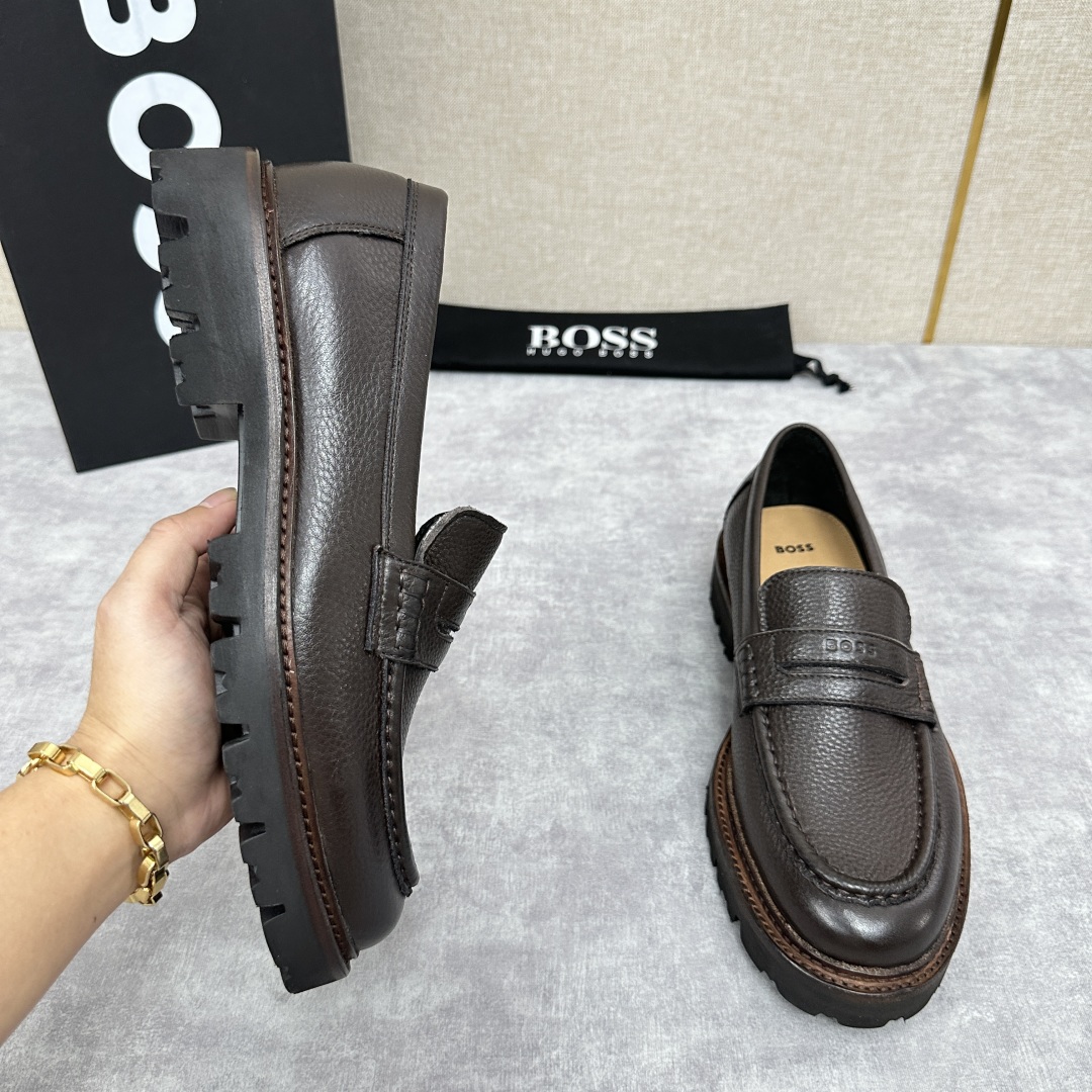 💋💍BOS*男士经典新款厚底发泡橡胶乐福鞋  街头风范 极富时髦魅力 加厚轻质橡胶鞋底 极度舒适款式 由