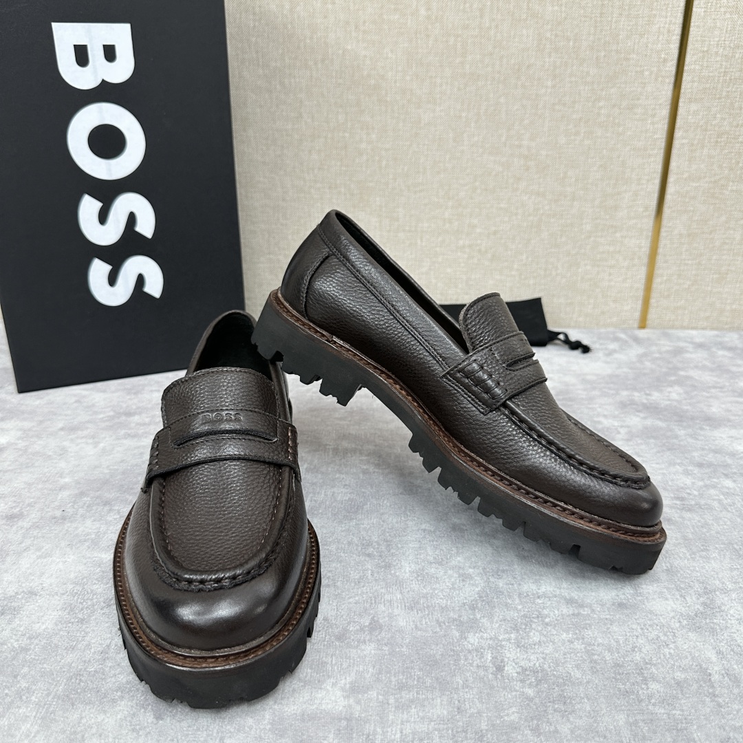 💋💍BOS*男士经典新款厚底发泡橡胶乐福鞋  街头风范 极富时髦魅力 加厚轻质橡胶鞋底 极度舒适款式 由