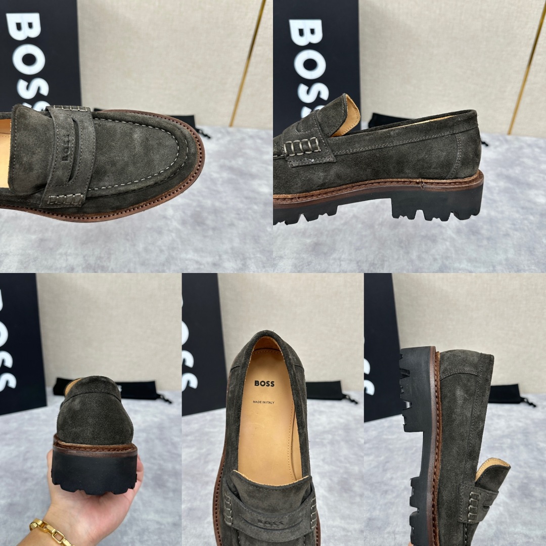 💋💍BOS*男士经典新款厚底发泡橡胶乐福鞋  街头风范 极富时髦魅力 加厚轻质橡胶鞋底 极度舒适款式 由