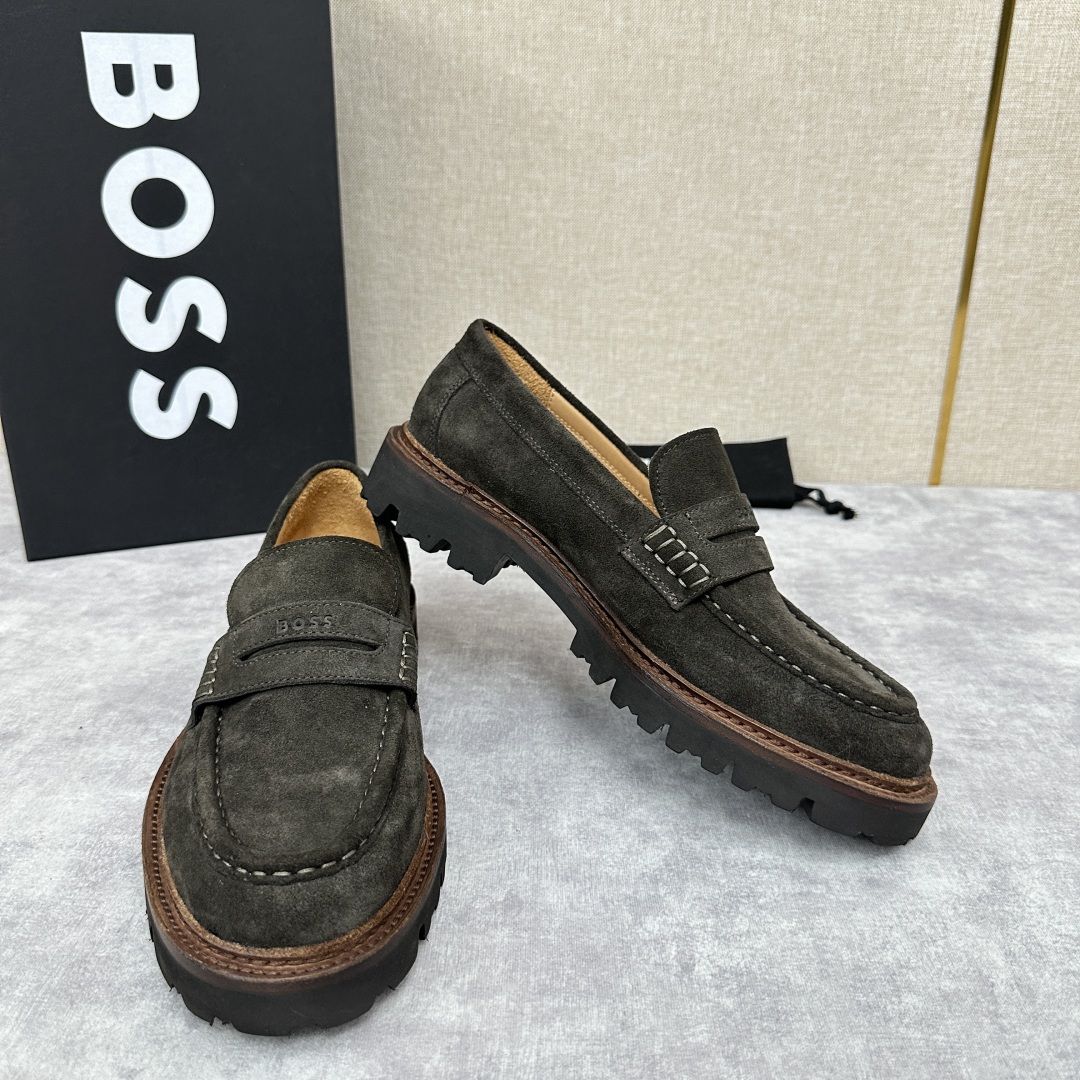 💋💍BOS*男士经典新款厚底发泡橡胶乐福鞋  街头风范 极富时髦魅力 加厚轻质橡胶鞋底 极度舒适款式 由