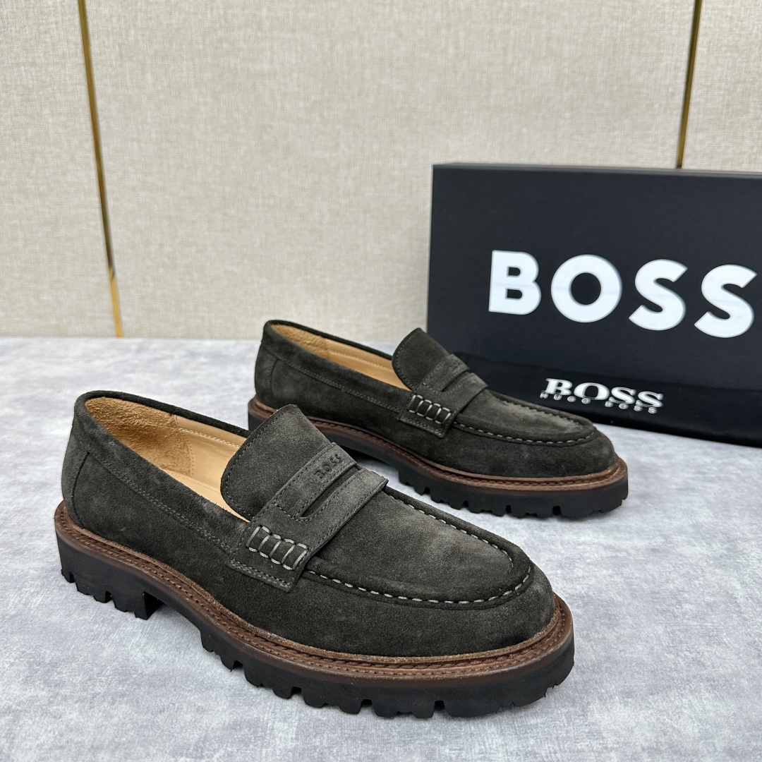 💋💍BOS*男士经典新款厚底发泡橡胶乐福鞋  街头风范 极富时髦魅力 加厚轻质橡胶鞋底 极度舒适款式 由