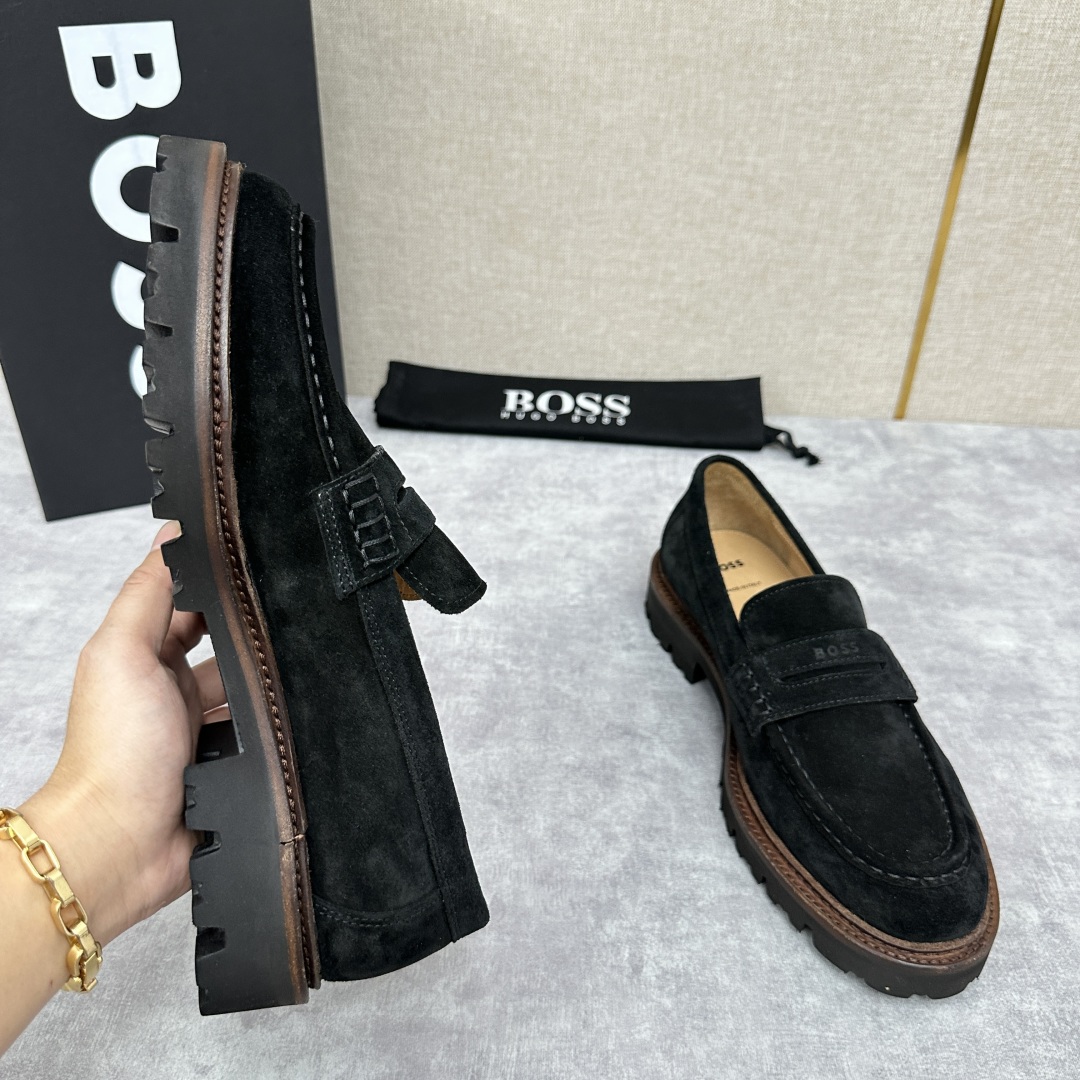 💋💍BOS*男士经典新款厚底发泡橡胶乐福鞋  街头风范 极富时髦魅力 加厚轻质橡胶鞋底 极度舒适款式 由