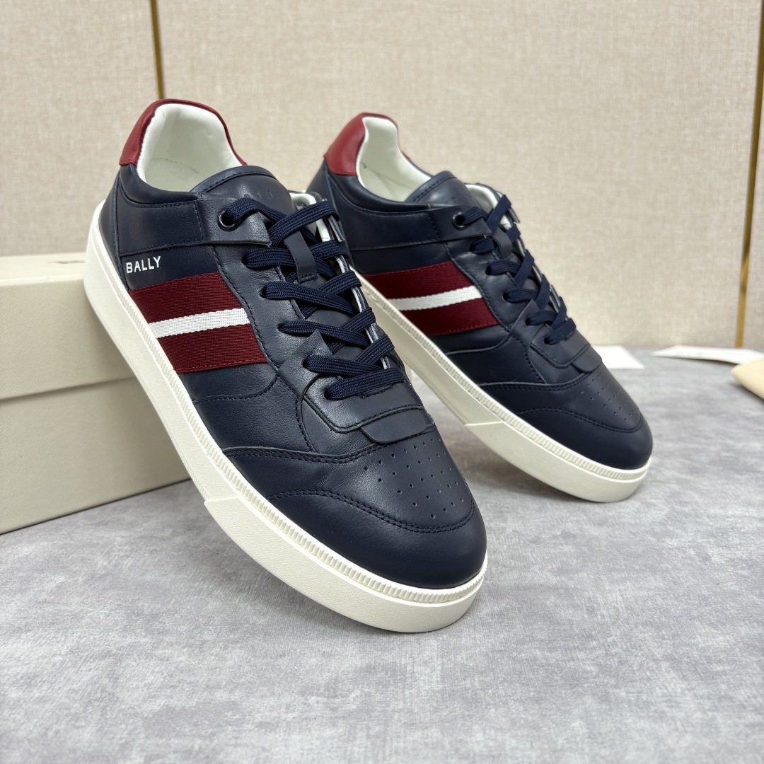 💋💍BL家新品 巴-利 BALL* 小白鞋系列新品上架 Tennis 条纹细节休闲运动鞋板鞋