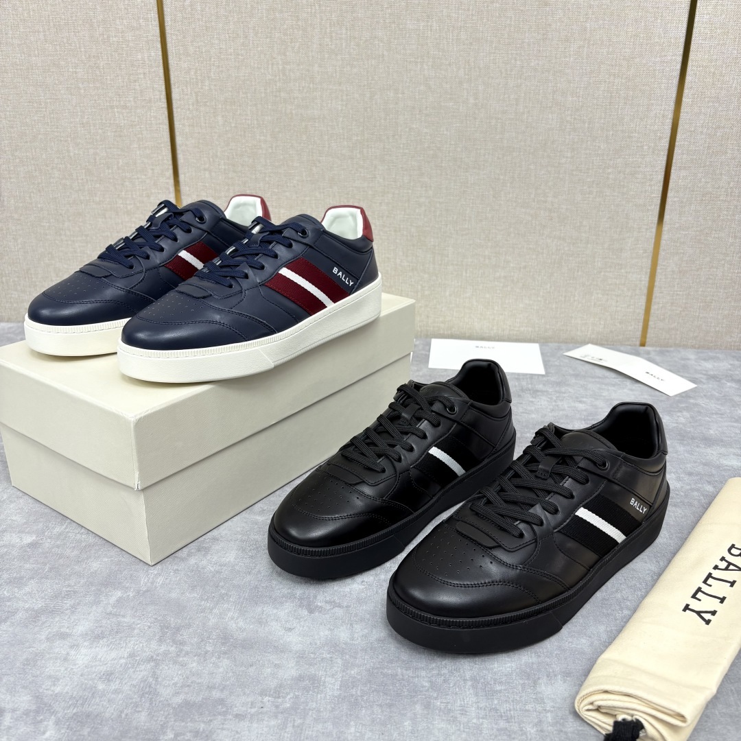 💋💍BL家新品 巴-利 BALL* 小白鞋系列新品上架 Tennis 条纹细节休闲运动鞋板鞋