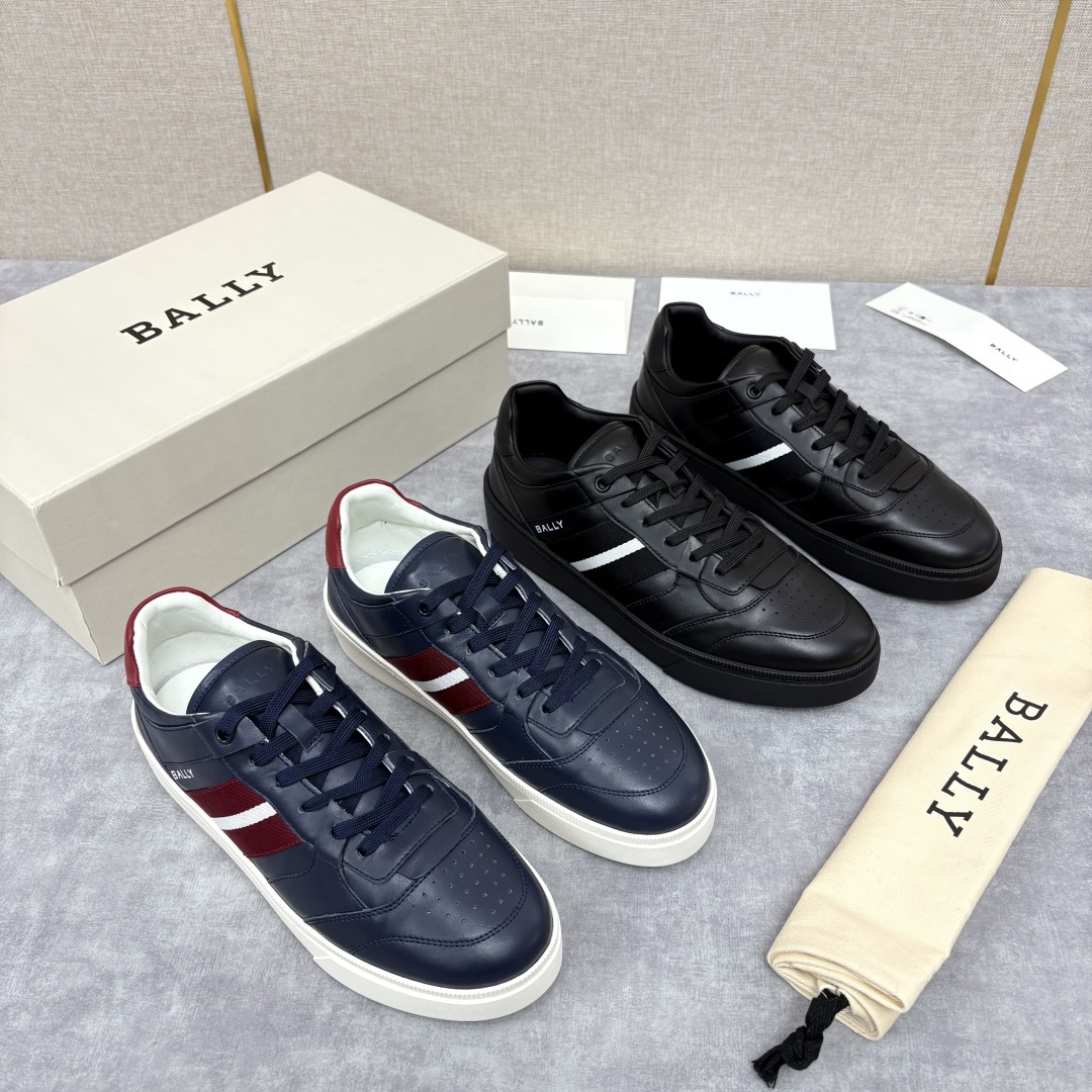 💋💍BL家新品 巴-利 BALL* 小白鞋系列新品上架 Tennis 条纹细节休闲运动鞋板鞋