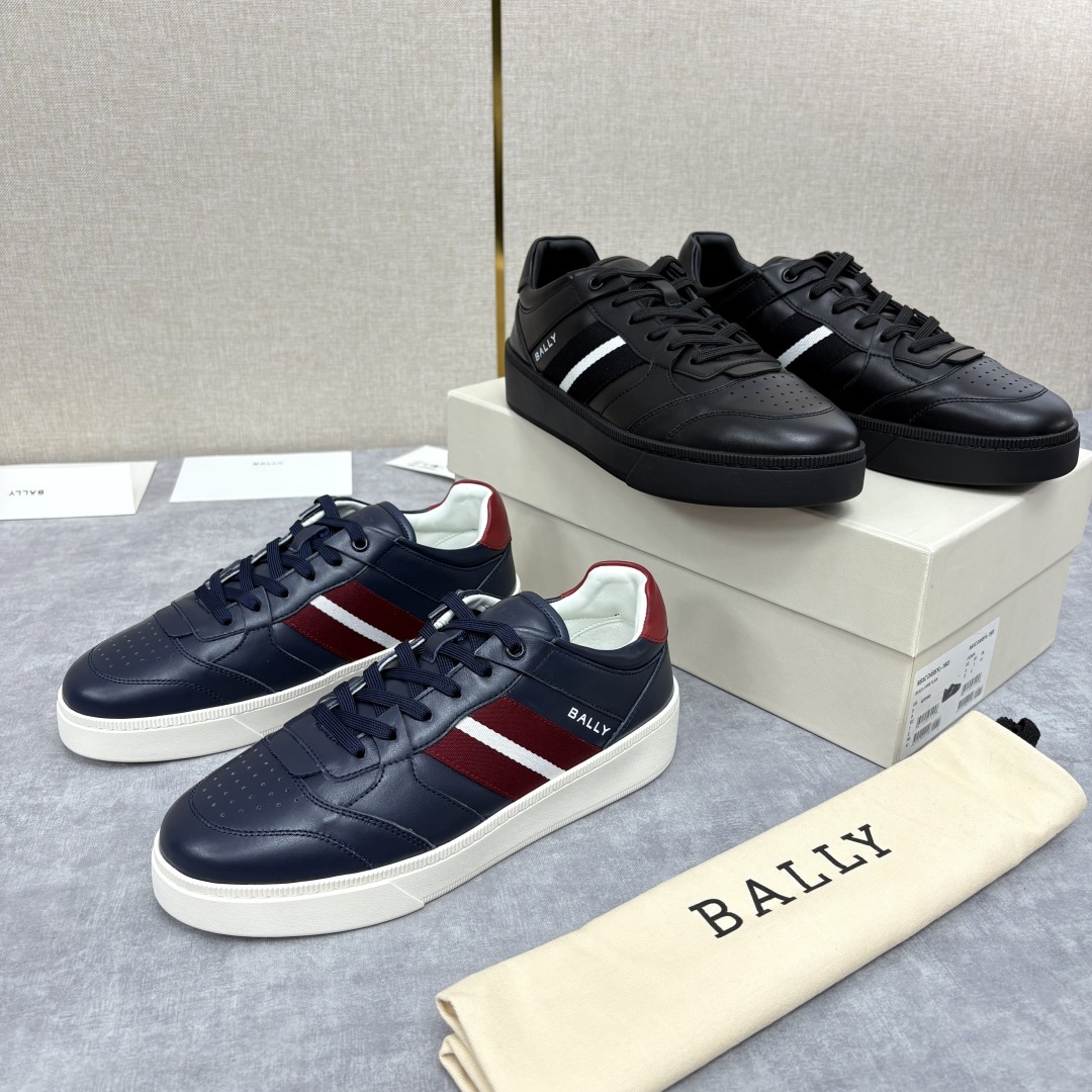 💋💍BL家新品 巴-利 BALL* 小白鞋系列新品上架 Tennis 条纹细节休闲运动鞋板鞋