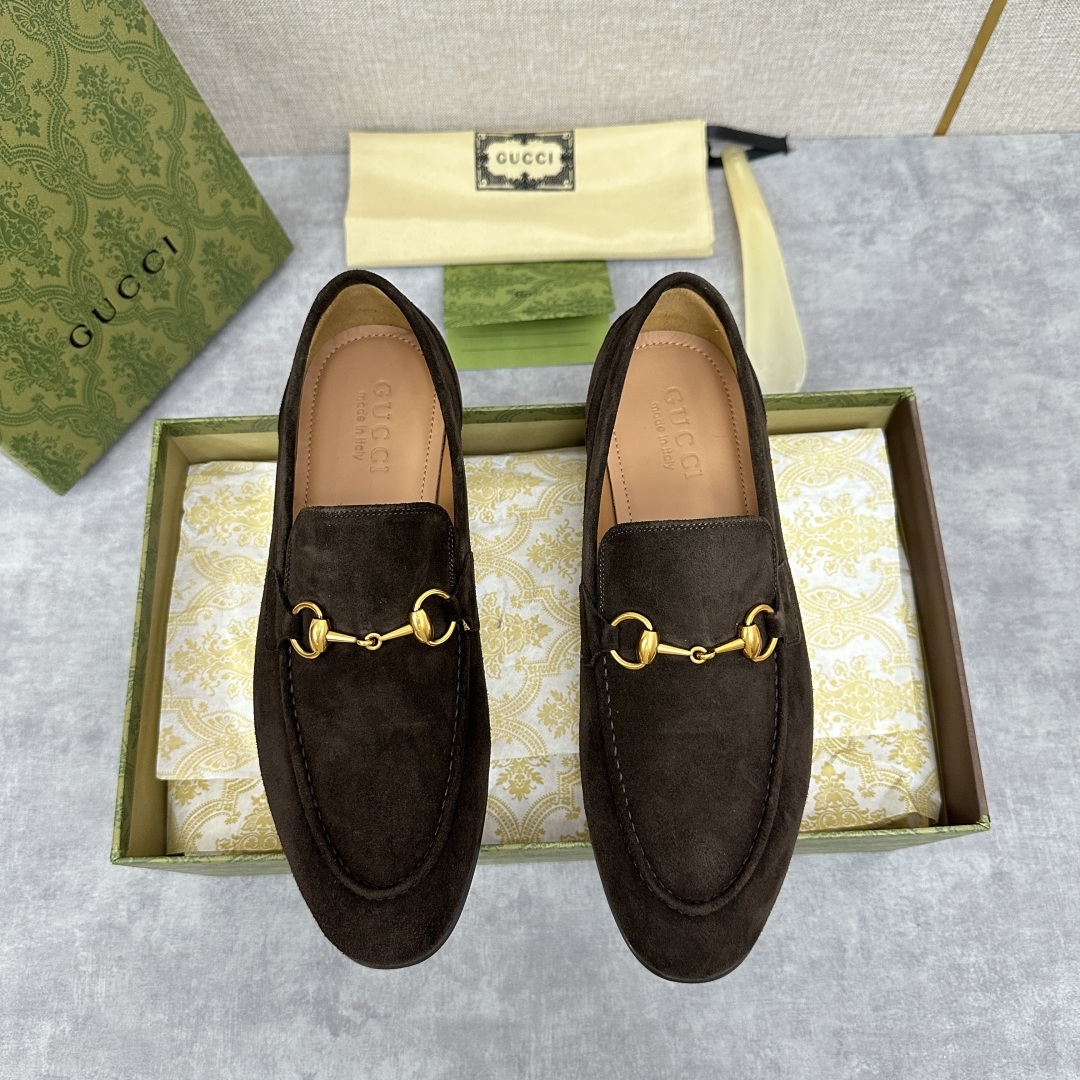 💋💍G家新品 GUCC* 古~ Jordaan系列男士马衔扣改色乐福鞋皮鞋 官方7,600 采用进