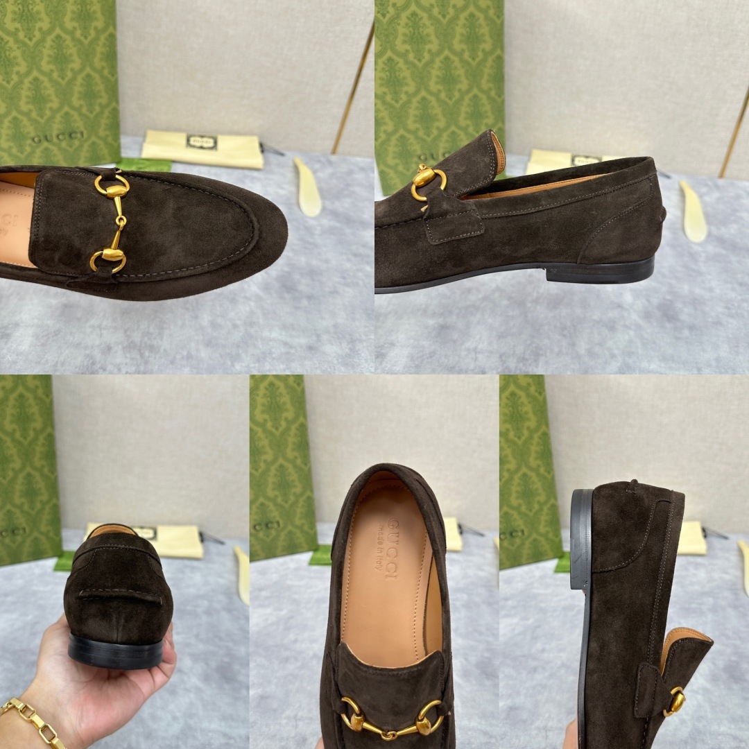 💋💍G家新品 GUCC* 古~ Jordaan系列男士马衔扣改色乐福鞋皮鞋 官方7,600 采用进