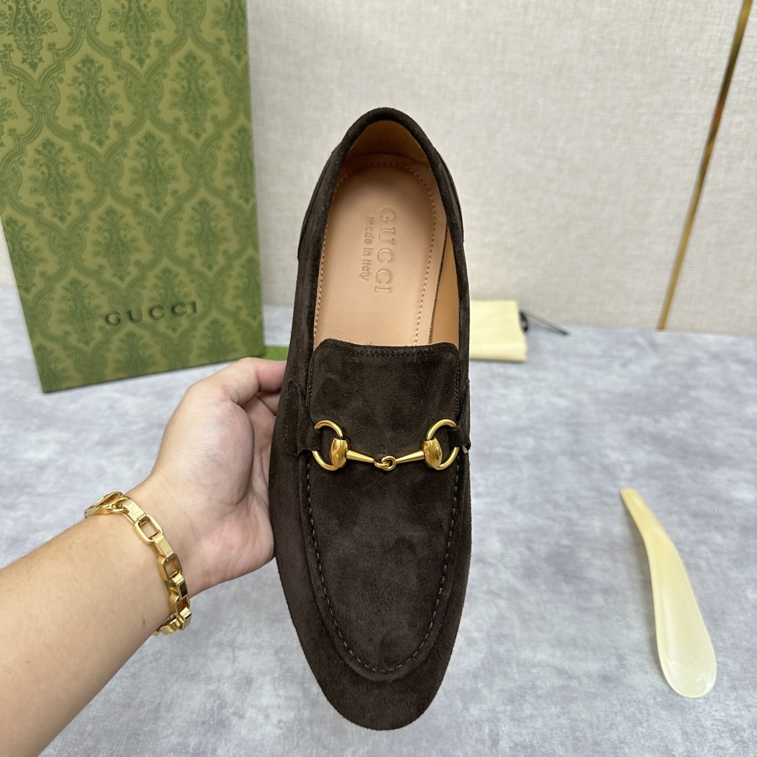 💋💍G家新品 GUCC* 古~ Jordaan系列男士马衔扣改色乐福鞋皮鞋 官方7,600 采用进