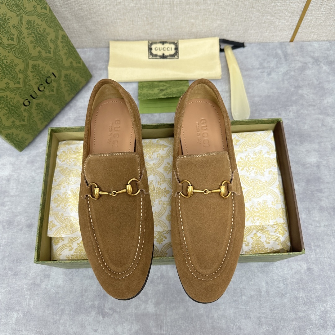💋💍G家新品 GUCC* 古~ Jordaan系列男士马衔扣改色乐福鞋皮鞋 官方7,600 采用进