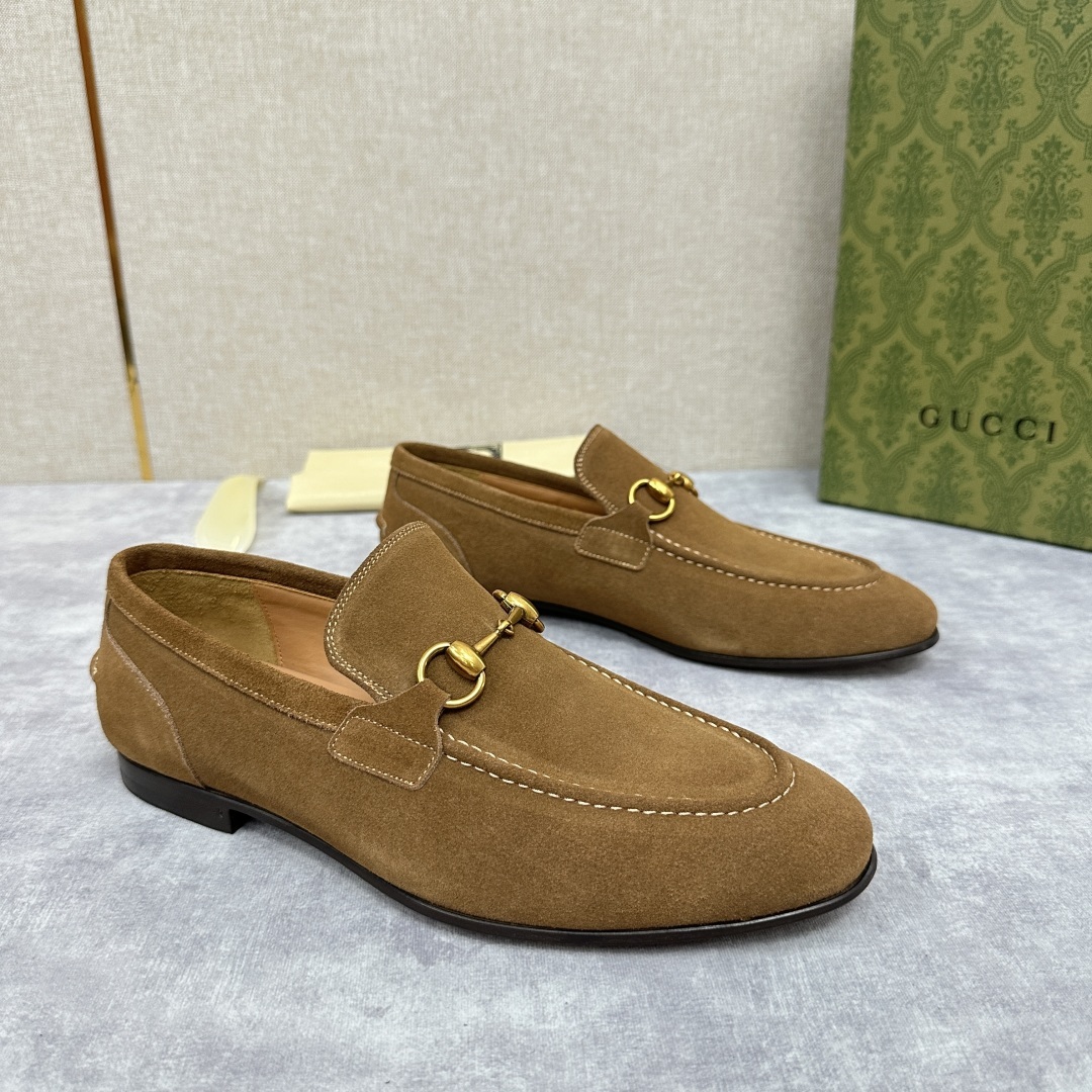 💋💍G家新品 GUCC* 古~ Jordaan系列男士马衔扣改色乐福鞋皮鞋 官方7,600 采用进