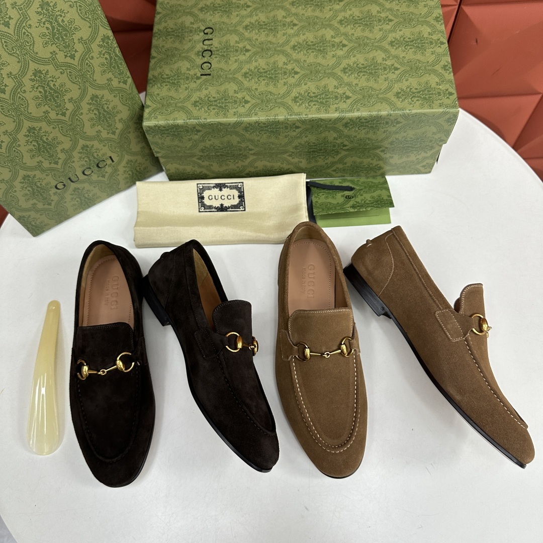 💋💍G家新品 GUCC* 古~ Jordaan系列男士马衔扣改色乐福鞋皮鞋 官方7,600 采用进
