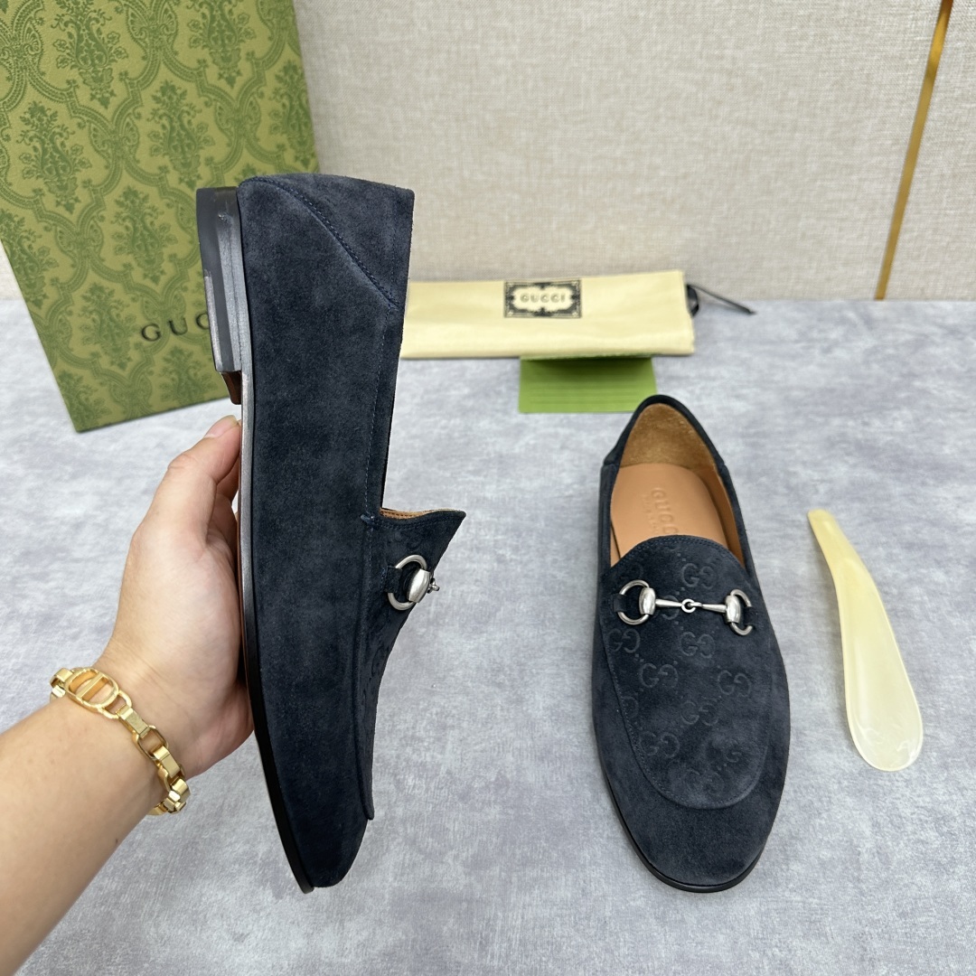 💋💍G家新品 GUCC* 古~ Jordaan系列男士马衔扣改色乐福鞋皮鞋 官方7,600 采用进
