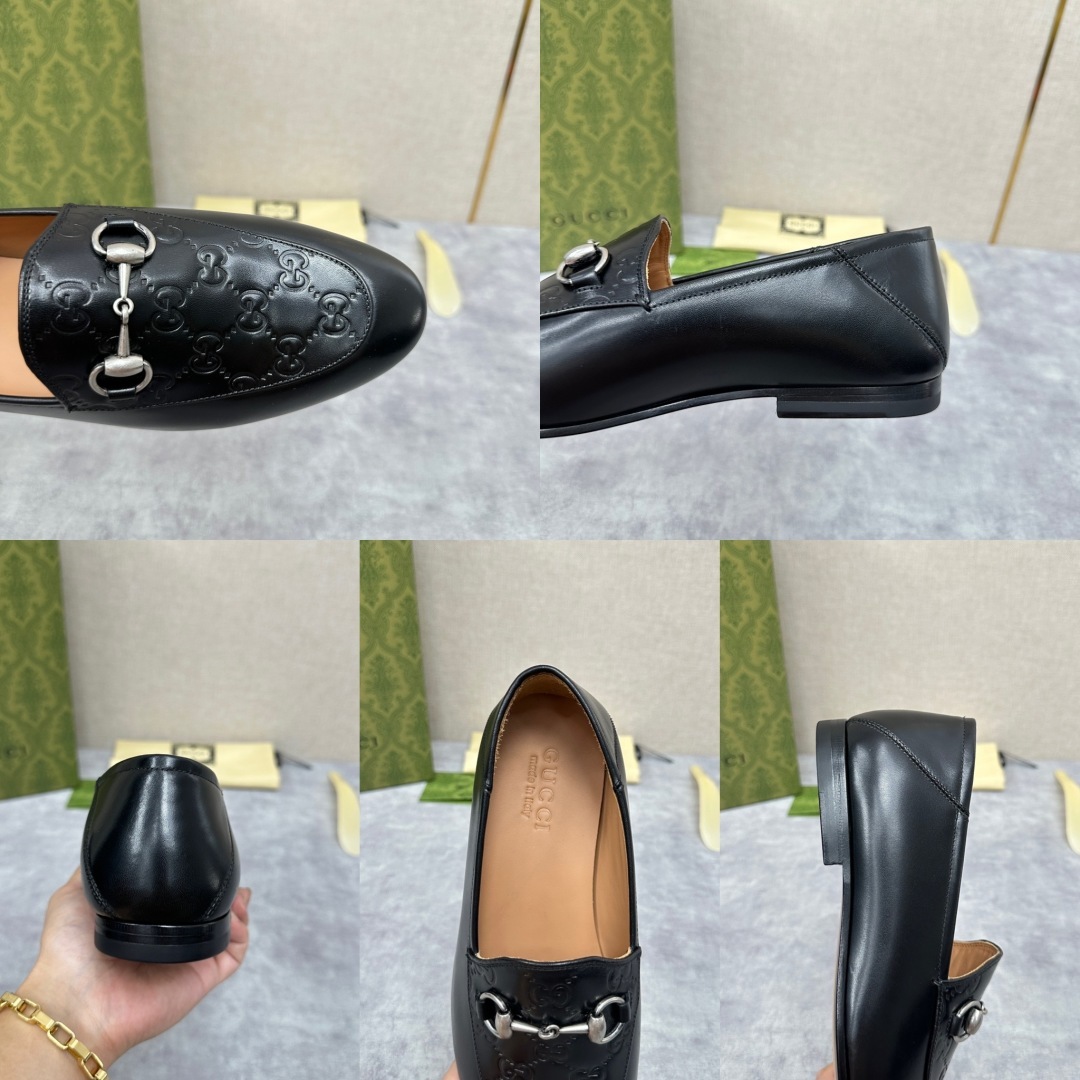 💋💍G家新品 GUCC* 古~ Jordaan系列男士马衔扣改色乐福鞋皮鞋 官方7,600 采用进